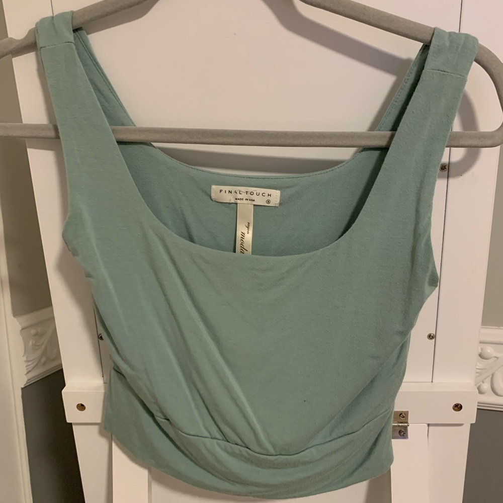 green tank top